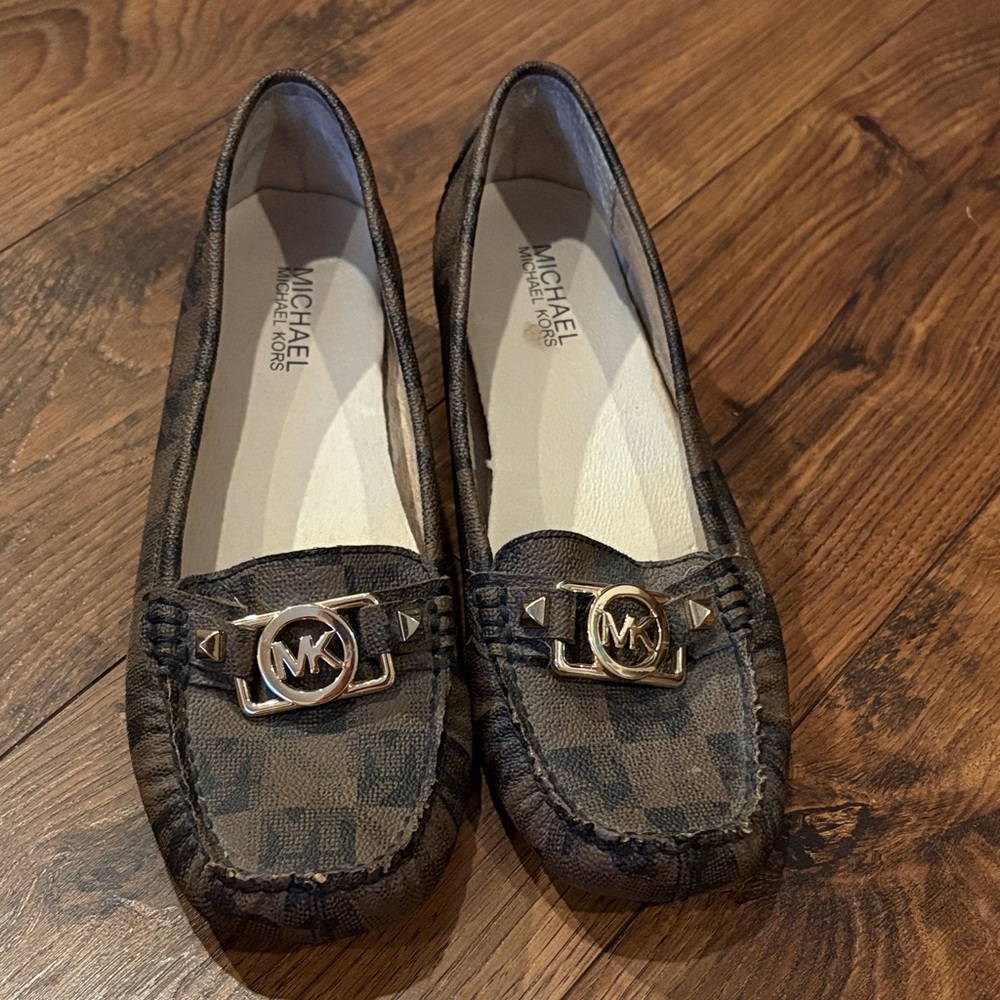 Michael Kors Checkered Brown Loafers